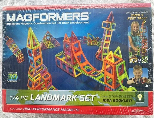 Magformers Landmark Set (174-pieces) Magnetic Building Blocks, Educational Magne