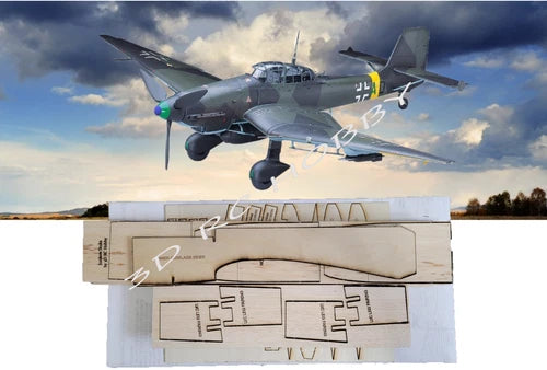 WWII Junkers JU87D Stuka 41" Wingspan RC R/C Airplane Kit Balsa & Ply Short Kit