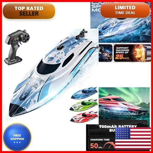BEZGAR RC Boat TX126-12 Inch Remote Control Boat For Lakes And Pools HJ812