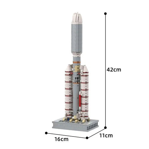 1:110 Scale Launch Vehicle Model with Landers Toys Set 909 Pieces Building