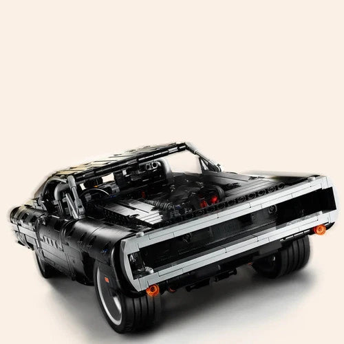 NEW Black Muscle Car Building Blocks Technic Set Model Adults MOC Charger Speed