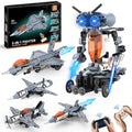 5 in 1 STEM RC Robot Building Kit, Fighter Jet Airplane Building Set with APP...