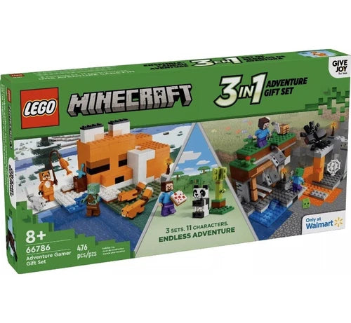 LEGO Minecraft Adventure Gift Set 66786, 3 Sets In 1 Box (21166/21178/30672) NEW