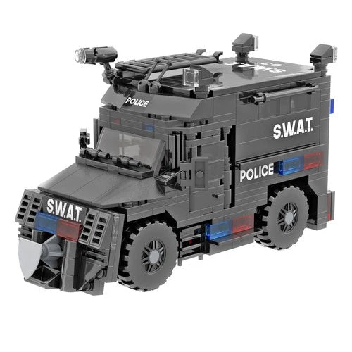 Police S.W.A.T Armored Vehicle/Truck - Custom Printed - Building Set - AFOL MOC