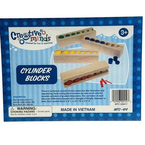 Creative Minds Cylinder Blocks MTC-414 Wooden Sorting Learnign Educational Toy