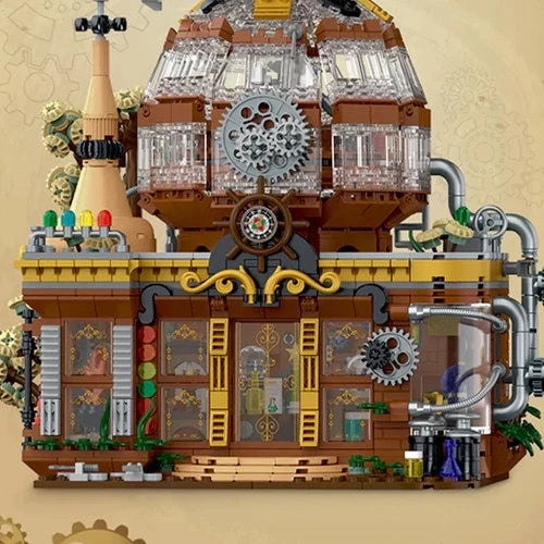 MOC Steampunk Magic Shop Modular Building Blocks Set Toys Gift 1842pcs