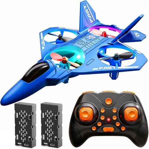 RC Plane ABS Fighter Jet Drone Flying Toy for Kids Birthday Gift