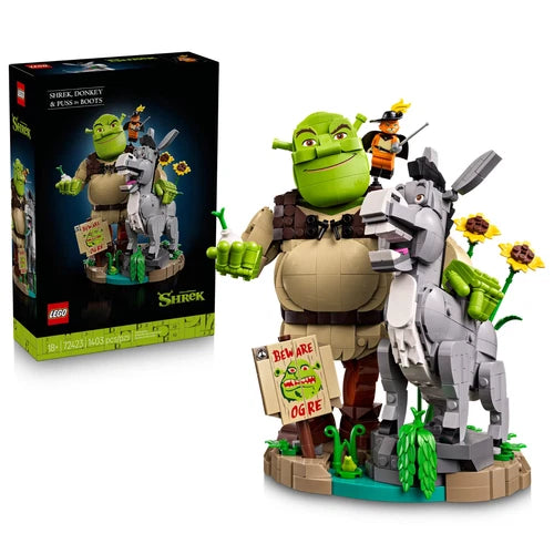 LEGO Shrek: Shrek, Donkey & Puss in Boots - Building Set for Adults Age18+ 72423