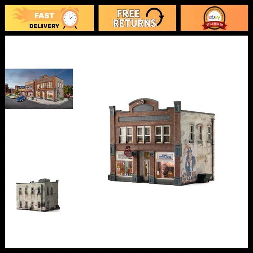 HO Scale Records & Recruiting Building Model Kit for Train Layouts & Dioramas