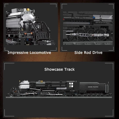 Big Boy Steam Train Model Kit, BIGBOY Locomotive Train Building Blocks Set with
