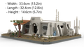 Modubrix Mocs Building Blocks Cabin on Nevarro 875 Pieces Set Bricks Toys Kits
