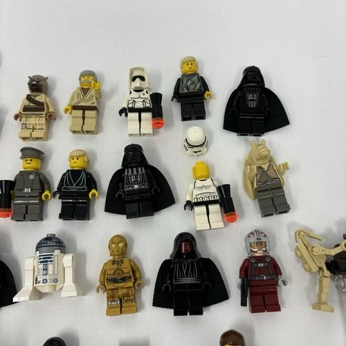 Lego Lot 22 Star Wars Minifigures Vintage Vader Ewok 7139 Palpatine Jinn Jar Jar