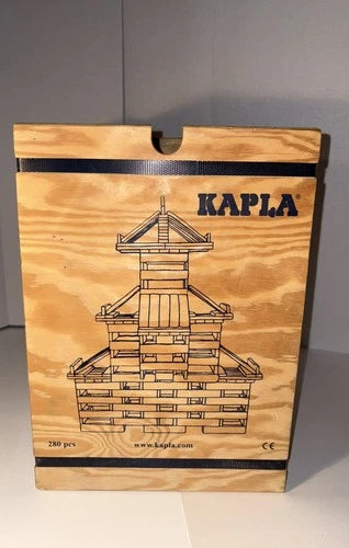 KAPLA Wooden Construction Set - 280 Building Planks in a Chest Missing 7 pieces