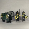 LEGO Kingdoms 7187 Rare Dragon Horse Barding + 2 Knights Castle Minifigures