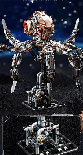 Mechanical Octopus Creature Model Building Blocks Compatible Brick Toy Gift