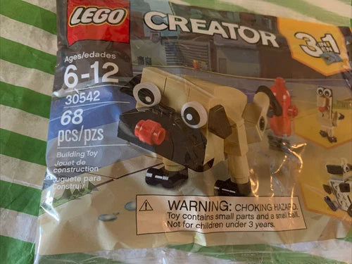 NEW POLYBAG 30542 LEGO CREATOR 2018 3 IN 1 PUG DOG/TURKEY/KOALA WITH 68 PIECES
