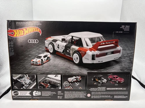 NEW MEGA Hot Wheels Audi 90 Quattro IMSA GTO Building Toy Kit 973pc Minty Box