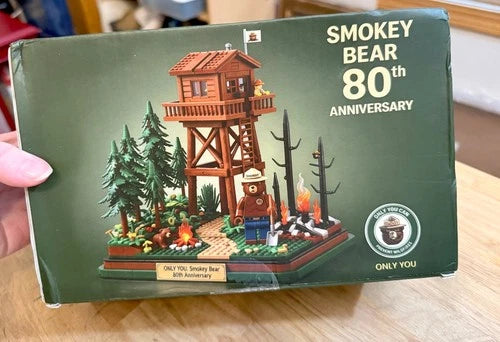 Smokey Bear 80th Anniversary Building Set Blocks Rare Fun Gift