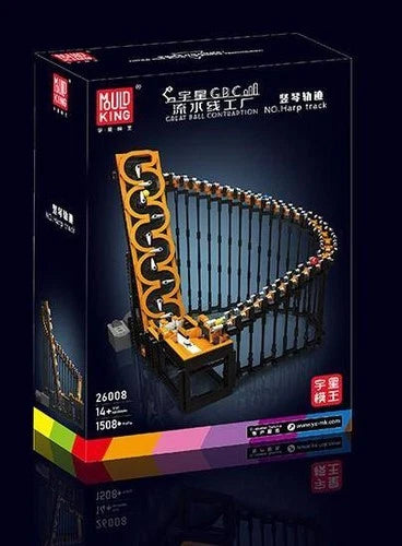 Mould King 26008 Harp Display Case Building Kit Marble Run