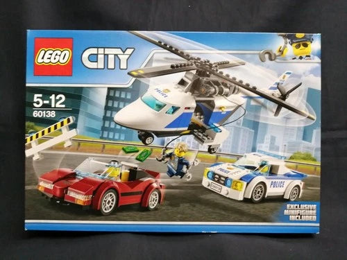 LEGO Bricks Police Helicopter and Car Used