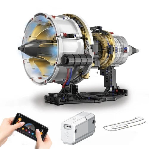 App-Controlled Jet Engine Model Kit for Adults Teens - 564 PCS Building Set