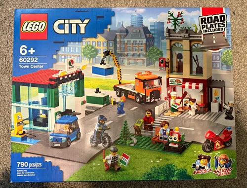 LEGO City Town Center 60292 Building Set 790 Pieces Road Plates Included