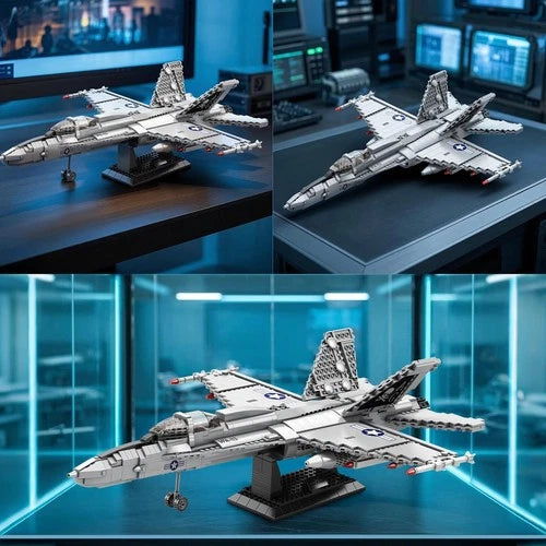Reobrix F18 Fighter Jet Building Set for Adults, 1387 PCS Military Aircraft B...