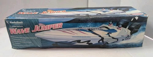 Radio Shack Wave Jumper RC Boat Vintage In Rare Yellow 60-4317 w/ Original Box