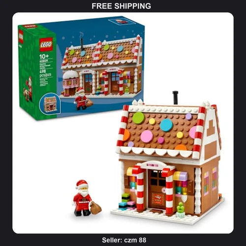 LEGO Festive Gingerbread House 40809 Christmas Building Set with Santa