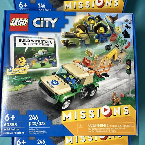 🔥 LOT 3 LEGO City Wild Animal Rescue Missions Interactive Set 60353 OVER 730pc