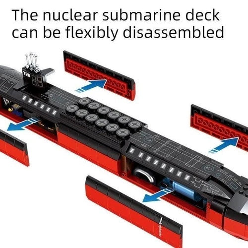 1003pcs Military Weapon Nuclear Submarine Building Blocks Bricks DIY toys set