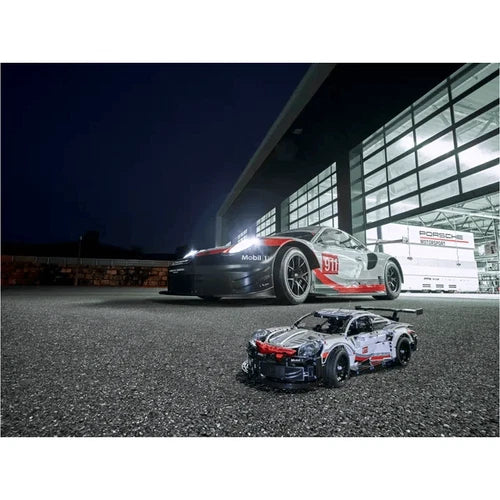 USA SHIP-(1631 Pieces) With Controller 911 RSR Race Car Model Building Blocks
