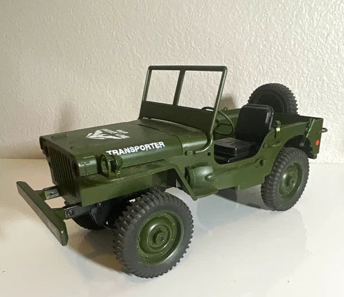 1/12 Transporter Electric Brushed 4WD RC Truck Jeep Replica Green RTR