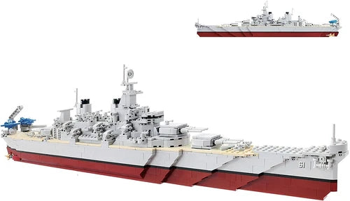 IMEX Oxford Iowa BB-61 U.S. Battleship Brick Building Set (1,058pc)