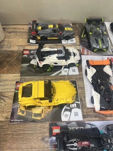 Lego Speed Champions Racer Cars Lot Of Many Vehicles Minifigures With Manuals 14