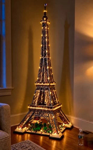 10,001 Pc LED Eiffel Tower Building Block Set 58” Tall Sealed Bags New No Box