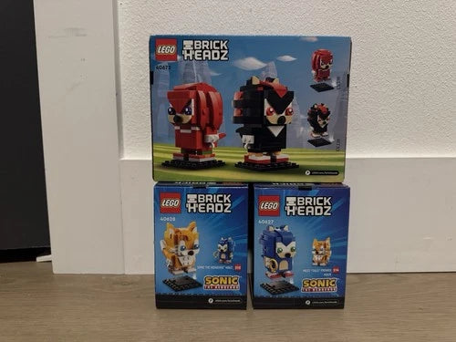 LEGO Brickheadz: Knuckles & Shadow (40672) Tails (40628) Sonic (40627) New