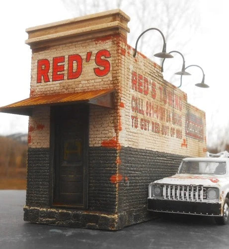 Downtown Deco G 1/24th Scale Building Kit Red's Towing Hydrocal Finescale Model