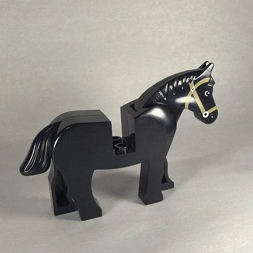 LEGO Kingdoms 7187 Rare Dragon Horse Barding + 2 Knights Castle Minifigures