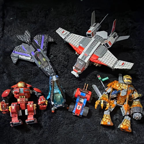 LEGO Marvel Super Heroes Lot Iron Man Spider-Man Thanos Vehicles & Mech Builds