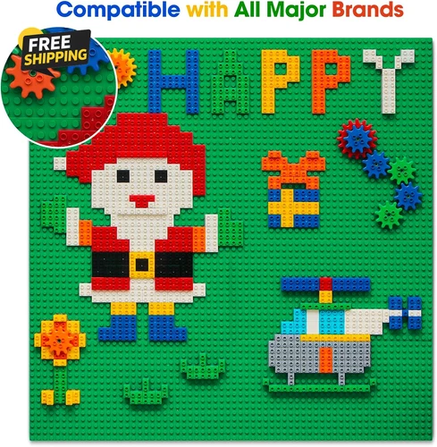 470+PC Building Block Wall Set 8PCS Self Adhesive Baseplates Green DIY