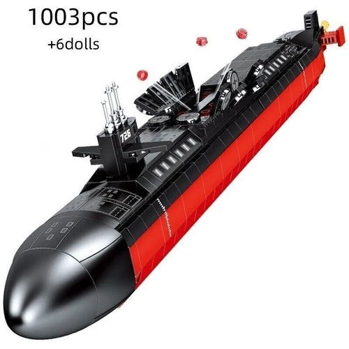 1003pcs Military Weapon Nuclear Submarine Building Blocks Bricks DIY toys set