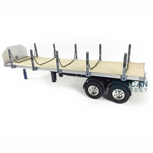 TOUCAN 1:14 2Axle RC Tractor Flatbed Semi Trailer for DIY TAMIYA Tractor Truck