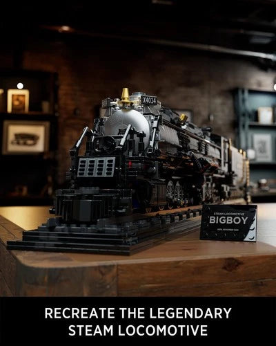 Big Boy Steam Locomotive Train Model Building Set 1818 Pieces Black