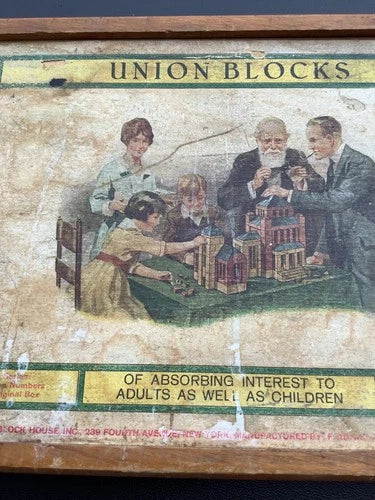 Antique Union Blocks Stone Building Blocks No. 6 - with Design Papers