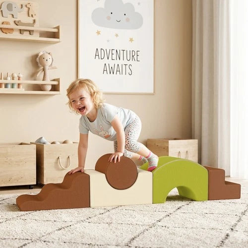 Toddlers Climbing Toys, 5PCs Foam Climbing Blocks with Non-Slip Bottom