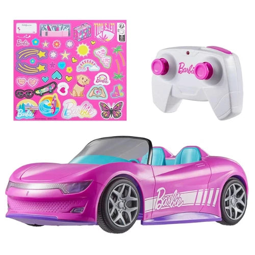 Hot Wheels Barbie RC Pink Convertible Remote Control Toy Car