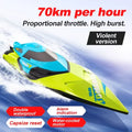 4DRC S2 High Speed RC Boats with LED Lights & 2 Batteries, 30+ mph RC Boat