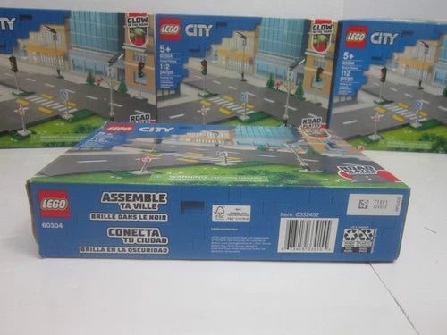 LEGO CITY Lot of 5 Complete Road Plates (60304) Sets w/ Original Boxes & Manuals