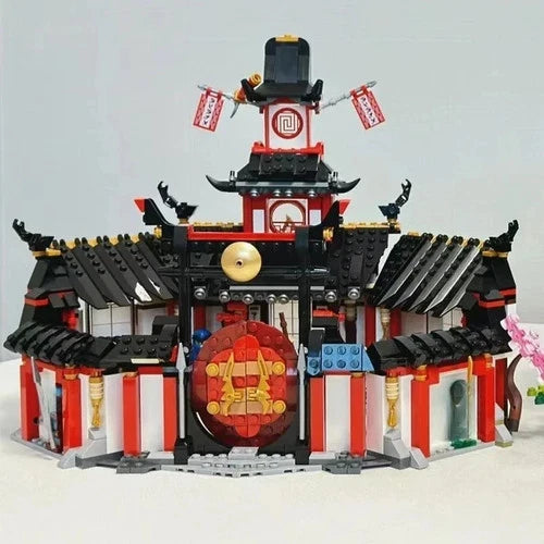 Training Hall Red House Monastery of Spinjitzu Building Blocks Toys Lego